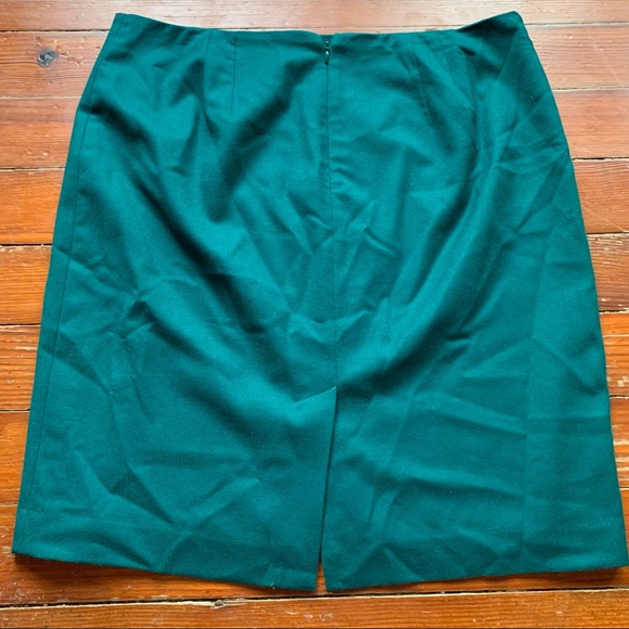 Talbots Green Wool Pencil Skirt - Picture 10 of 13